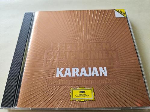 Beethoven - Symphonie 5 + 6 - Berliner Philh Karajan, Cd's en Dvd's, Cd's | Klassiek, Zo goed als nieuw, Orkest of Ballet, Romantiek