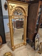Antieke houten vergulde spiegel. 80x175 cm. €390., Antiek en Kunst, Ophalen