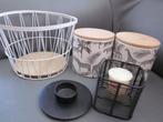 Woonaccessoires/ mandje/kandelaars/potten met zebra 3, Ophalen of Verzenden, Nieuw