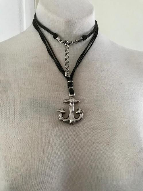 Uno de 50 ketting anker (27) ancora, Sieraden, Tassen en Uiterlijk, Kettingen, Nieuw, Overige materialen, Zilver, Met hanger, Verstelbaar