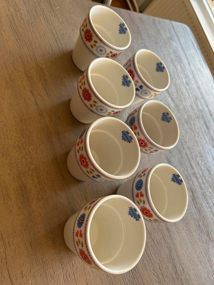 Kakelbont Yvon Jaspers Melk Mokken (7 stuks) - Zo Goed Als N, Huis en Inrichting, Keuken | Servies, Zo goed als nieuw, Overige typen