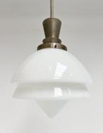 Opaalglazen GISO plafondlamp van W.H. Gispen, 1950's, Huis en Inrichting, Lampen | Plafondlampen, Gebruikt, Design, Ophalen of Verzenden