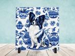 Vlinderhondje Delfts Blauw tegel incl voet, Ophalen of Verzenden, Nieuw
