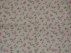 Vintage lap stof wit met kleine roze roosjes NIEUW, Nieuw, 30 tot 120 cm, 30 tot 200 cm, Ophalen of Verzenden