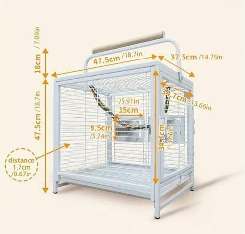 NIEUW IN DOOS  - reiskooi voor grijze roodstaart, Dieren en Toebehoren, Vogels | Hokken en Kooien, Nieuw, Vogelkooi, Ophalen of Verzenden