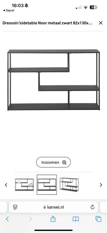 Mooie metalen sidetable Noor Karwei