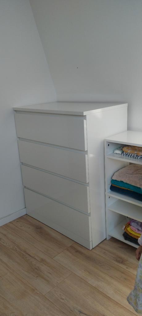 Witte ladekast met 4 lades - Verhuisverkoop!, Huis en Inrichting, Kasten | Dressoirs, Zo goed als nieuw, 50 tot 100 cm, 25 tot 50 cm