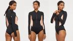 H&M Longsleeve Badpak, maat M, Zwart Roze, Kleding | Dames, Badmode en Zwemkleding, H&M, Verzenden, Zwart, Badpak