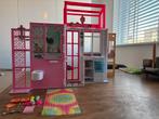 Barbie twee verdiepingen huis (inklapbaar), Ophalen of Verzenden, Zo goed als nieuw, Poppenhuis