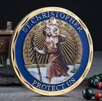 Christoffel penning devotie amulet voor bescherming, Ophalen of Verzenden, Overige materialen