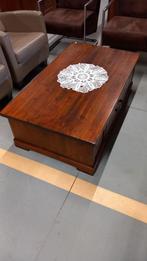 Houten Salontafel met Opbergruimte, Gebruikt, Ophalen of Verzenden, Minder dan 50 cm, Rechthoekig