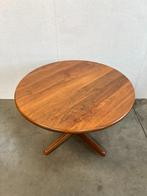 Vintage Ronde Deense Eettafel, Teak, 1980's, Gebruikt, Ophalen of Verzenden, Vijf personen of meer, Onbekend