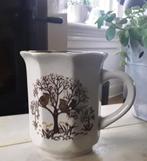 Vintage beker met uilen - uiltjes erop, Keramiek, Ophalen of Verzenden, Zo goed als nieuw, Overige stijlen