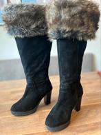 maat 38 zwarte laarzen van Duoboots, brede schacht mt 47, Ophalen, Hoge laarzen, Zwart, Zo goed als nieuw
