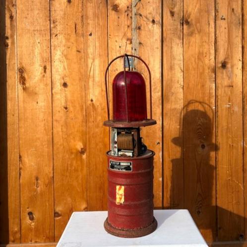 Sein lamp Neostop Haarlem metaal rood origineel 48,5 hoog, Antiek en Kunst, Curiosa en Brocante, Ophalen of Verzenden