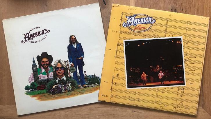 AMERICA - History: Greatest hits & Live ( 2 LPs ), Cd's en Dvd's, Vinyl | Rock, Zo goed als nieuw, Poprock, 12 inch, Ophalen of Verzenden