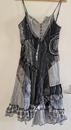 Stoere asymmetrische jurk in patchwork / country style mt 38, Maat 38/40 (M), Zwart, Ophalen of Verzenden, Zo goed als nieuw