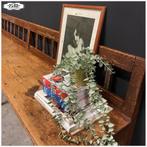 Oude houten bank Halbank eetkamerbank sidetable, Antiek en Kunst, Curiosa en Brocante, Ophalen