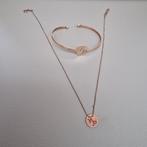 Lott Gioielli ketting en armband steenbok sterrenbeeld rose, Ophalen of Verzenden, Met hanger