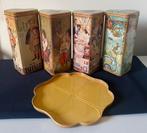 Blikken set van Lu.In hart vorm en met nostalgische printen, Verzamelen, Blikken, Ophalen of Verzenden, Zo goed als nieuw, Overige