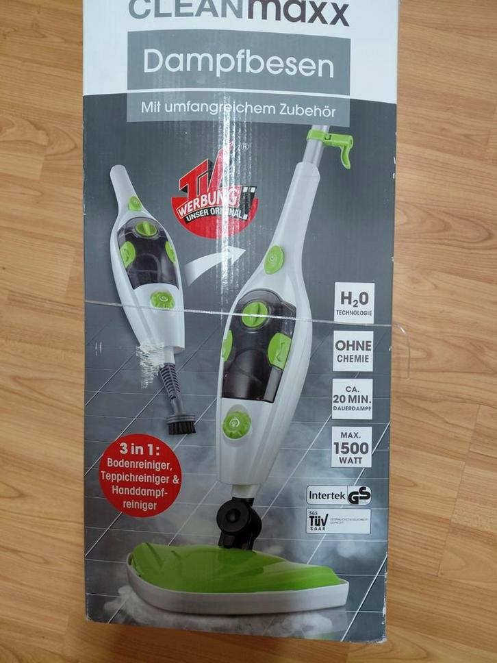 Cleanmaxx 3-in-1 Stoomreiniger, Witgoed en Apparatuur, Stofzuigers, Zo goed als nieuw, Overige typen, 1200 tot 1600 watt, Reservoir