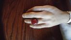Zilvere Ring met Carneool maat 18, Sieraden, Tassen en Uiterlijk, Ringen, 18 tot 19, Nieuw, Oranje, Ophalen of Verzenden