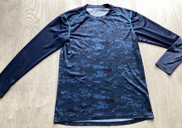 Blauw sport shirt lange mouw - Maat L van Tenson beschikbaar voor biedingen