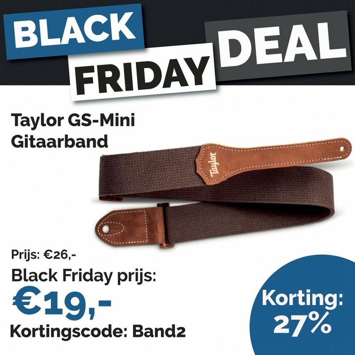 Taylor GS Mini Guitar Strap 2" - Chocolate, Muziek en Instrumenten, Instrumenten | Onderdelen, Nieuw, Akoestische gitaar, Ophalen of Verzenden