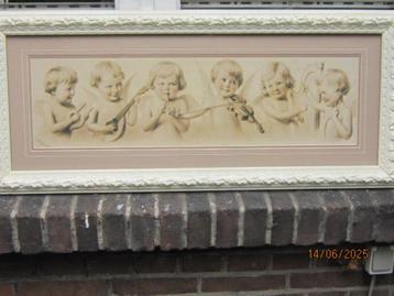 Mooi Panorama schild. ^muziserende kinderen W.L.HASKELL.  beschikbaar voor biedingen