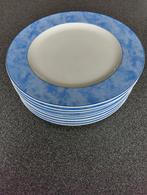 8 onderborden AH Artzberg servies, blauwe rand, Ophalen