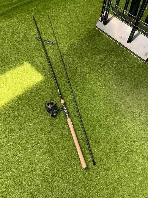 Nieuwe Saenger spinhengel + DLT molen, 3.00m 12-45 gr, Watersport en Boten, Hengelsport | Roofvissen, Nieuw, Complete set, Ophalen of Verzenden