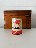 Oud mobiloil mobil oil pegasus olie blik olieblik blikje, Ophalen of Verzenden, Gebruikt, Verpakking