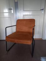 Fauteuils (2) industrieel, Huis en Inrichting, Stoelen, Ophalen, Twee, Bruin, Zo goed als nieuw