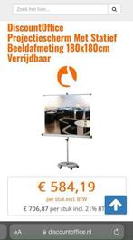 Projectiescherm Beeldafmeting 180x180cm Verrijdbaar, Ophalen, Zo goed als nieuw