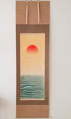 Grote Japanse scroll rolschildering zon en zee., Ophalen of Verzenden