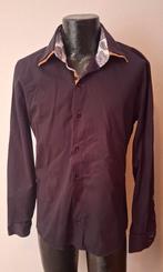 Wam denim Italy paisley dessin overhemd L, Kleding | Heren, Overhemden, Zwart, Ophalen of Verzenden, Zo goed als nieuw, Halswijdte 41/42 (L)
