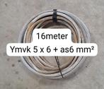 YMVK 5x6 + as6 mm² grondkabel LENGTE 16 METER €110 incl. ver, Doe-het-zelf en Verbouw, Elektra en Kabels, Nieuw, Kabel of Snoer