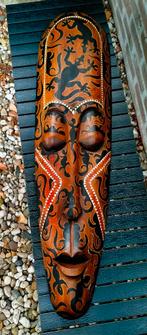 Handgesneden Houten 100CM Masker / Wand Beeld - Australië, Antiek en Kunst, Kunst | Beelden en Houtsnijwerken, Ophalen of Verzenden