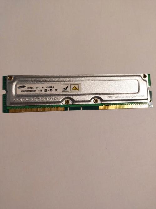 Samsung 128MB PC800 RDRAM (RIMM) – MR16R0828BN1-CK8, Vintage, Computers en Software, RAM geheugen, Zo goed als nieuw, Desktop
