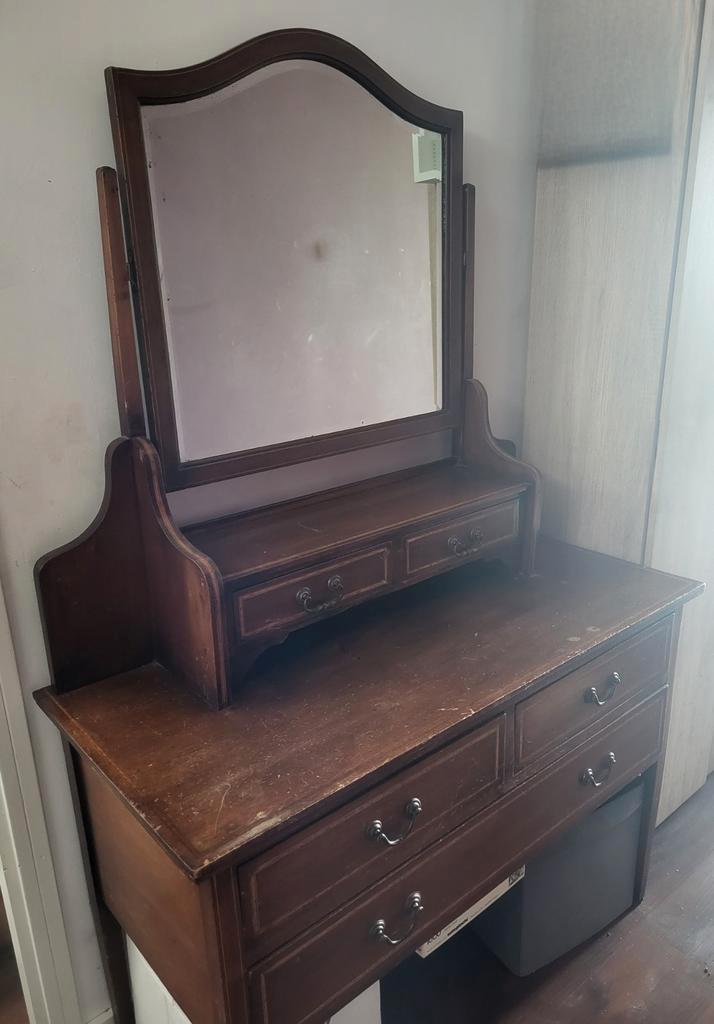 Antieke Victoriaanse Kaptafel - Opknapper!, Huis en Inrichting, Tafels | Kaptafels, Ophalen