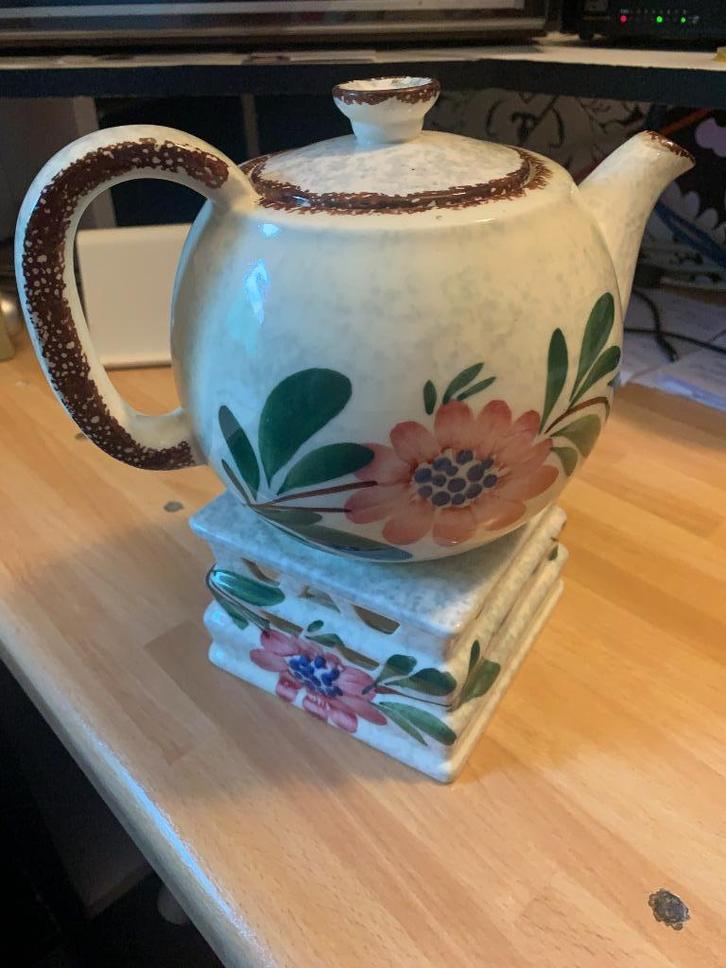 Servies SMF Schramberg Theepot + warmhouder (Theelicht), Huis en Inrichting, Keuken | Servies, Gebruikt, Overige typen, Overige stijlen