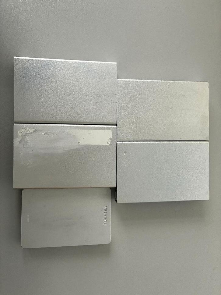 Set van 5 harde schijven van 1 TB, Computers en Software, Harde schijven, Zo goed als nieuw, Desktop, Extern, HDD, USB, Ophalen of Verzenden