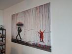 Banksy Stijl Schilderij (1.40m bij 1.00m), Antiek en Kunst, Kunst | Schilderijen | Klassiek, Ophalen of Verzenden