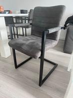 4 Grijs Eettafel Stoelen - Stijlvol en Comfortabel, Ophalen, Gebruikt, Vier, Metaal