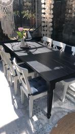 Eettafel + 6 stoelen, Huis en Inrichting, Tafels | Eettafels, 200 cm of meer, 50 tot 100 cm, Grenenhout, Landelijk
