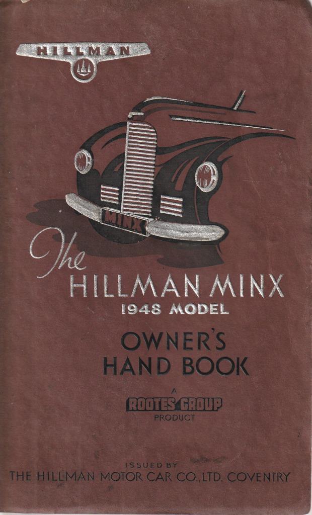 The Hilmann Minx 1948 model owner handbook, Auto diversen, Handleidingen en Instructieboekjes, Ophalen of Verzenden