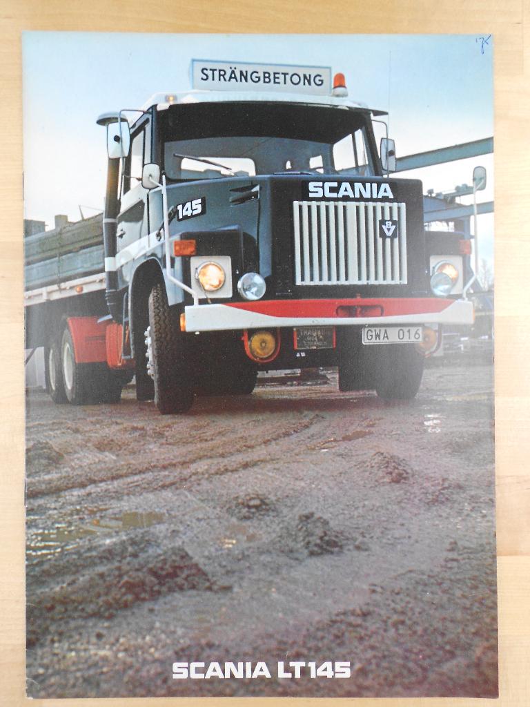 Scania LT145 Brochure 1975 – LT 145 6x4 Torpedo – 140 V8, Ophalen of Verzenden, Zo goed als nieuw, Overige merken, Scania