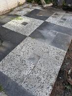 GRATIS 20m2 grindtegels, Tuin en Terras, Tegels en Klinkers, Ophalen, Zo goed als nieuw, 10 m² of meer, Terrastegels