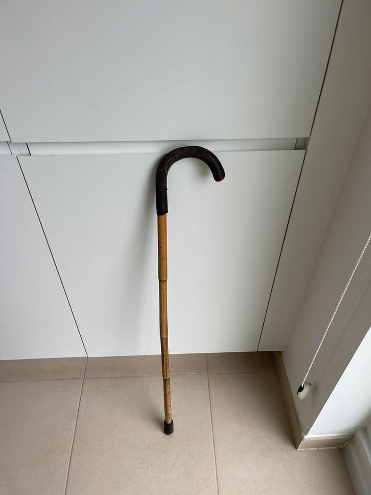 een bamboe wandelstok ( zoldervondst  ), Diversen, Wandelstokken, Zo goed als nieuw, Ophalen of Verzenden