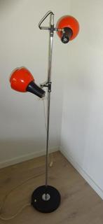 Vintage Massive staande lamp 2 spots, Huis en Inrichting, Ophalen, Gebruikt, Metaal, 100 tot 150 cm